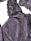 Ruffled Metallic Purple Top (S)