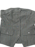 black pinstripe corset vest (S)