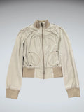 21 Beige Fitted Zip-Up Jacket (S)