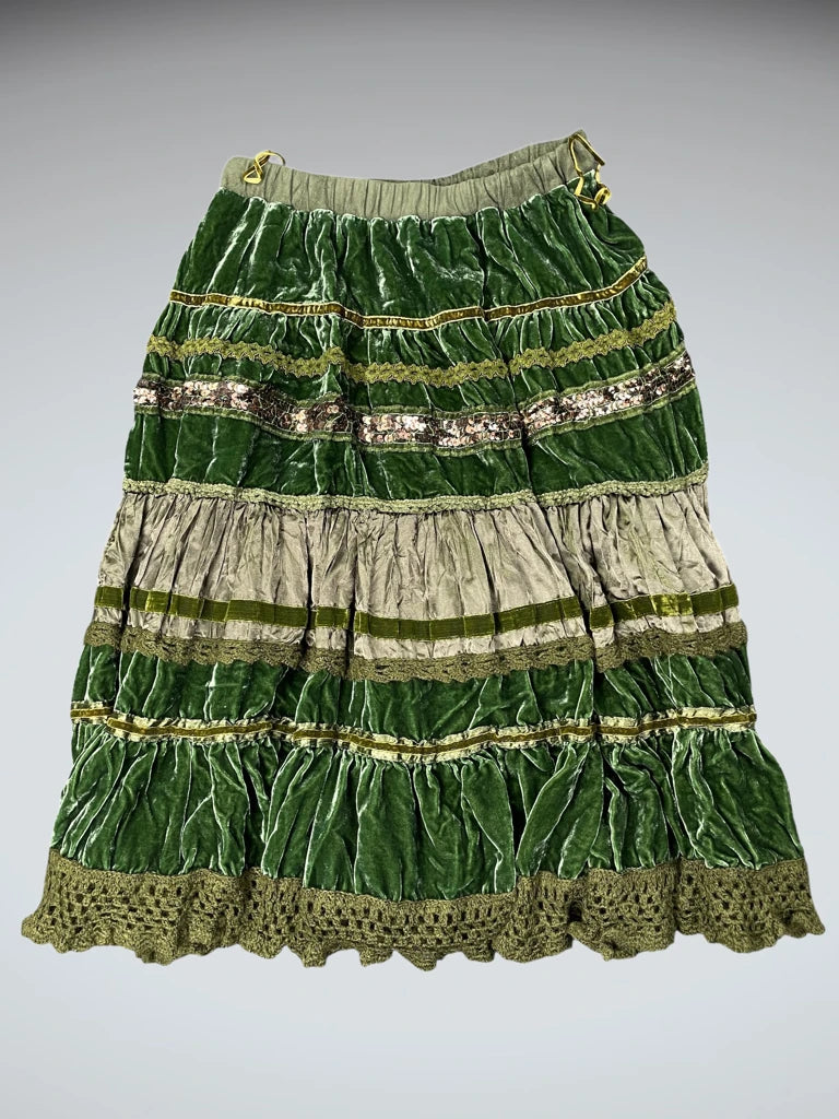 Green midi skirt by Ave 9th (M)