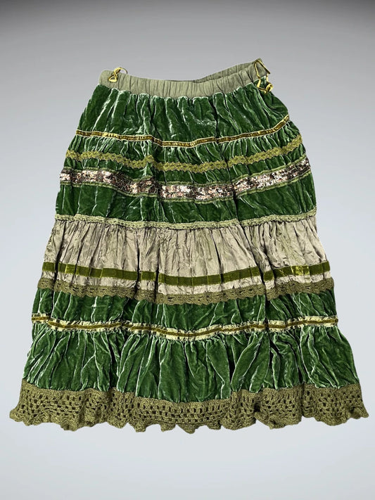 Green midi skirt by Ave 9th (M)