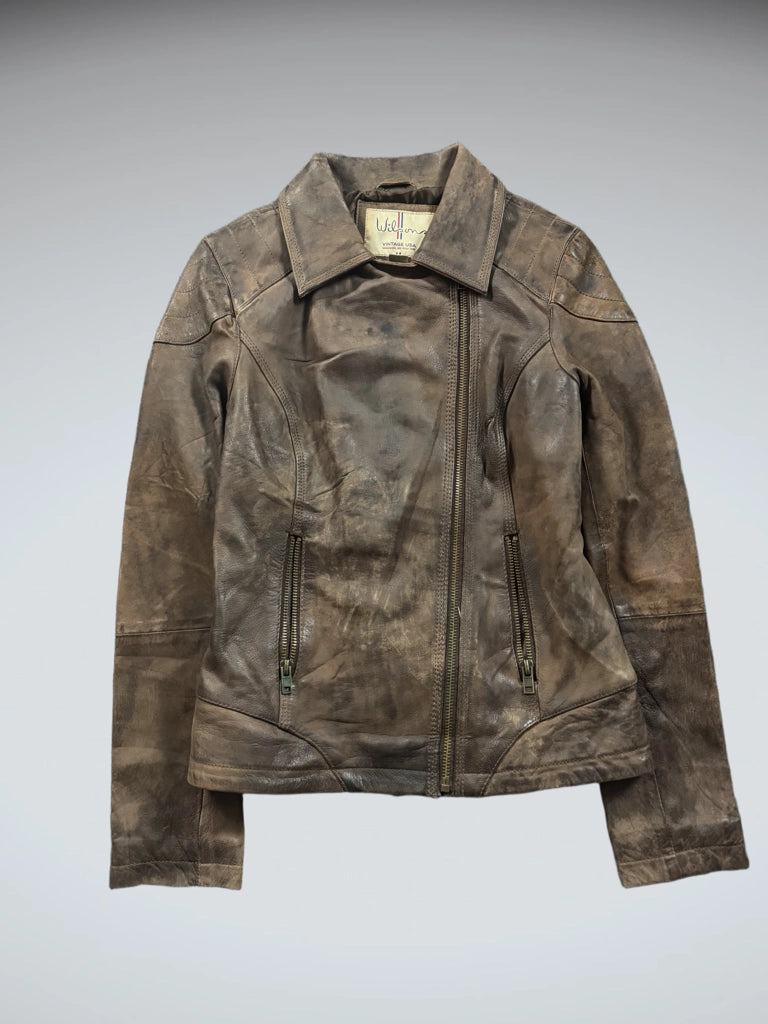 Wilsons Brown Genuine Leather Jacket (S)