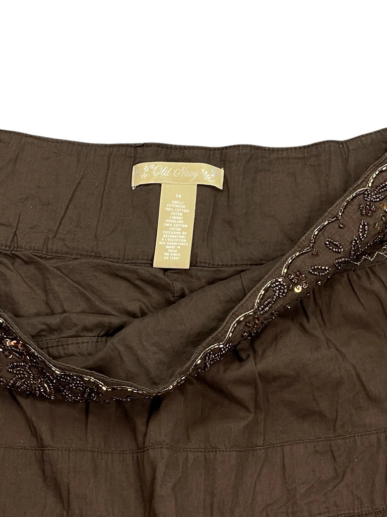 Earthbound Vintage Brown Maxi Skirt (M)