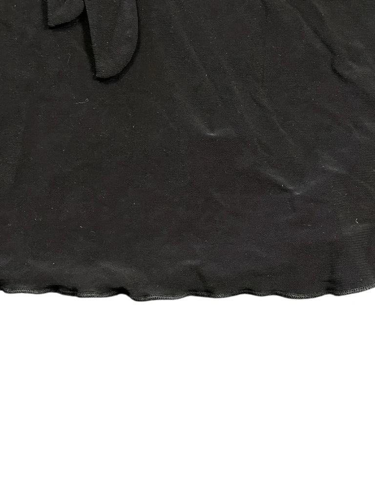 Brown leopard print ruffle dress top (M)