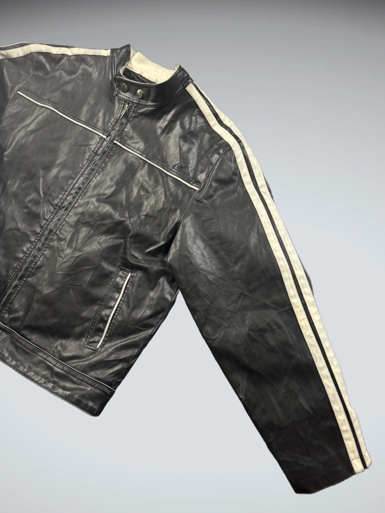 Whispering Smith Black Racing Leather Jacket (L)