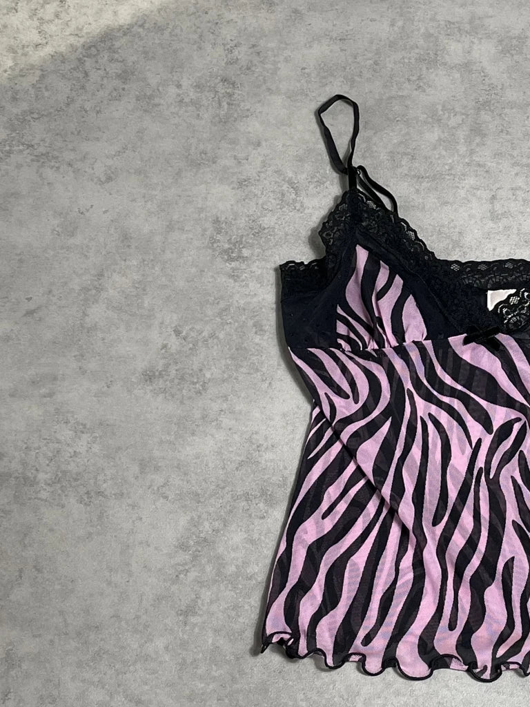 pink tiger print top (S)