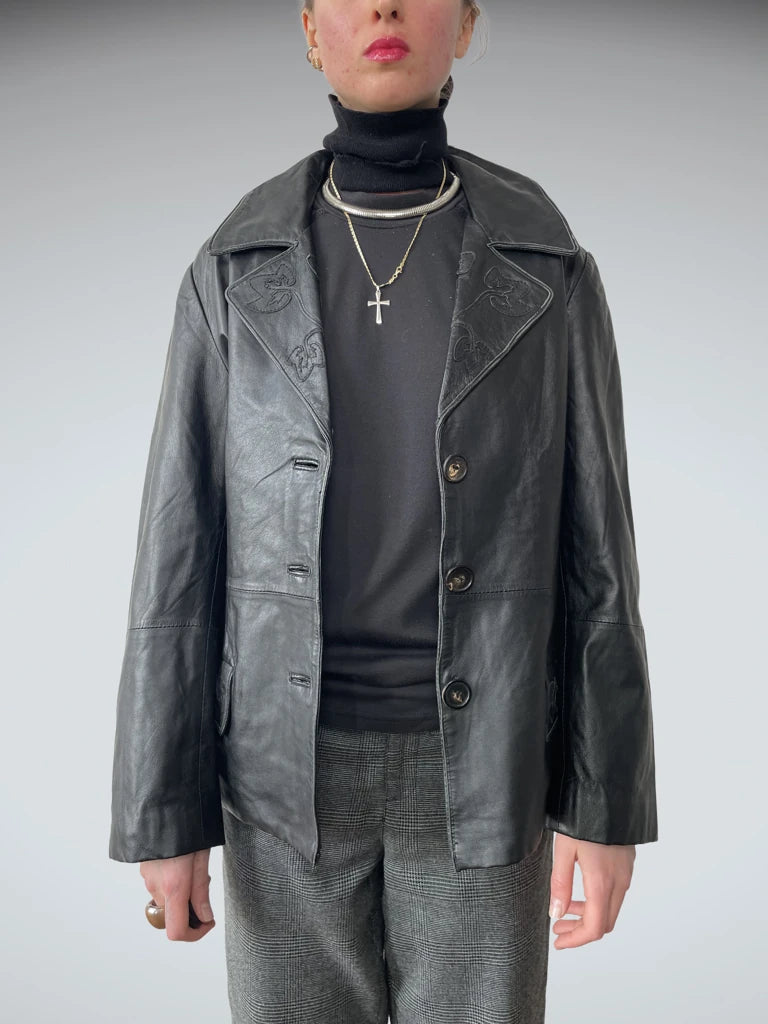 Black Leather Coat