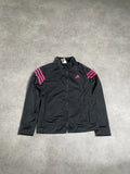 adidas sweatshirt with fuchsia stripes (M)