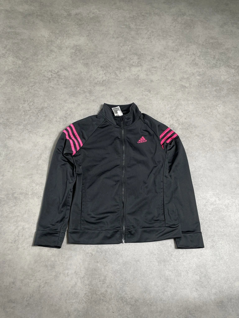 adidas sweatshirt with fuchsia stripes (M)