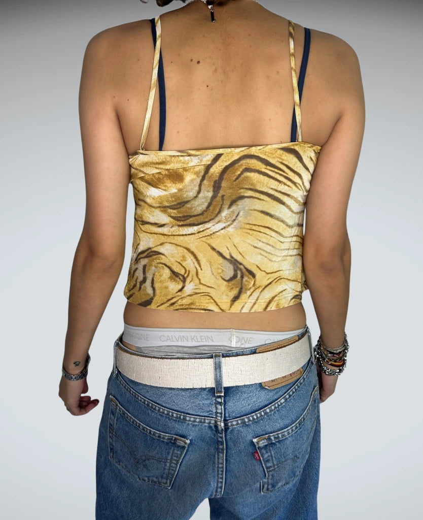 Tiger print crop top
