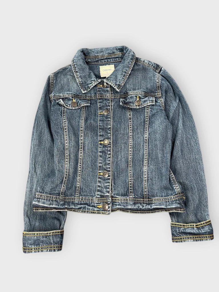 front view, Cherokee Classic Blue Denim Jacket, vintage Y2K second hand piece