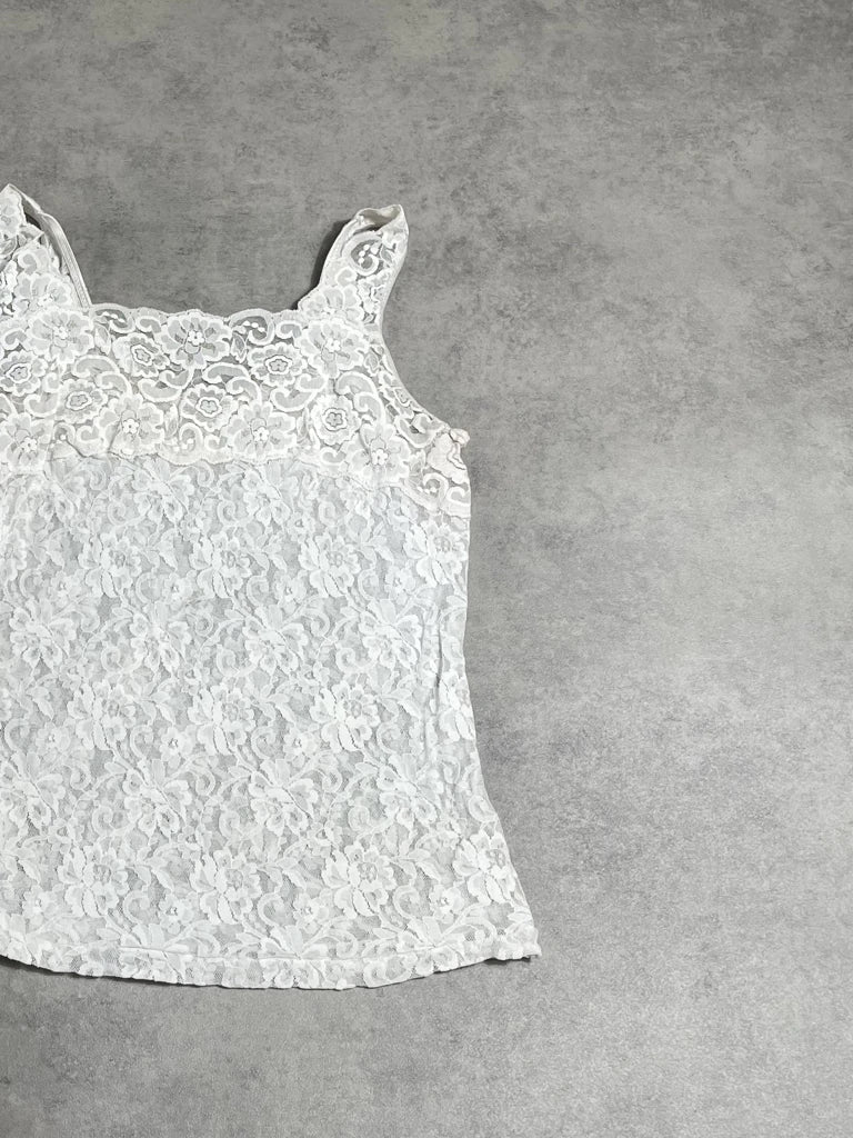 white lace top (M)