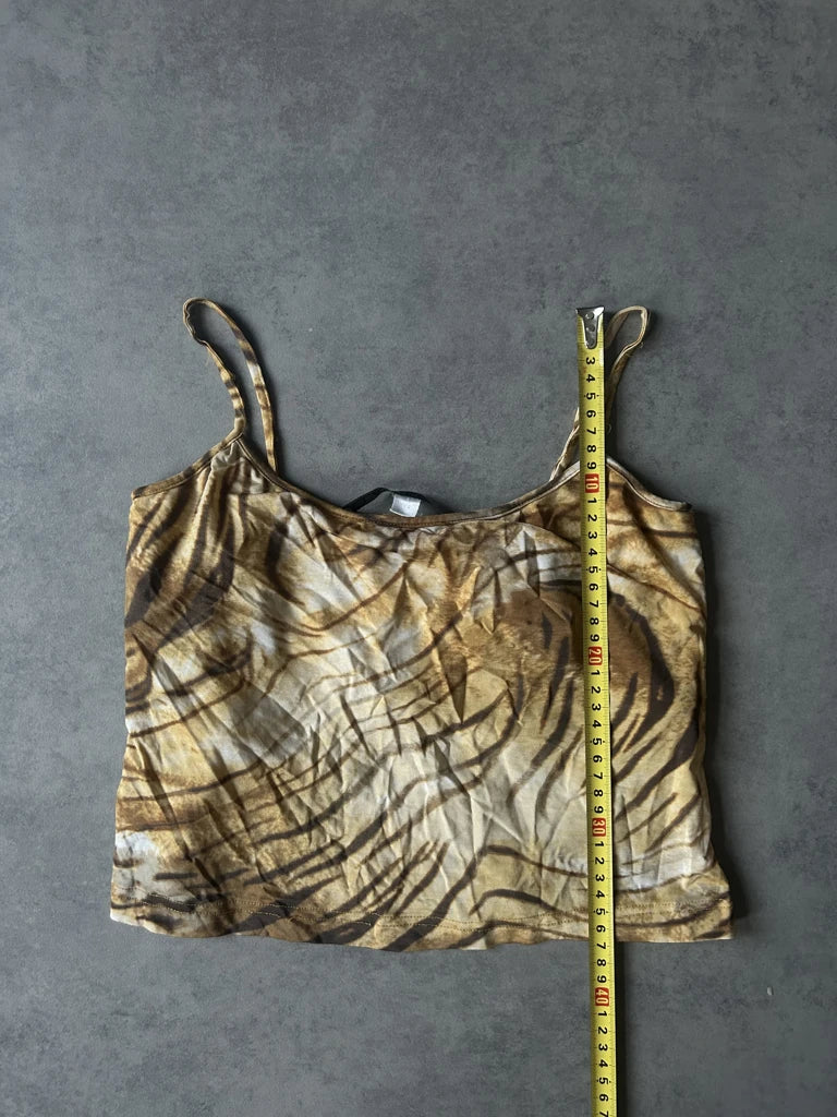 Tiger print crop top