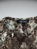 Wild Snake Print Long Sleeve Top (S)