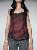 red lace top