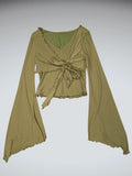 Green Simple V-Cut Top (S)