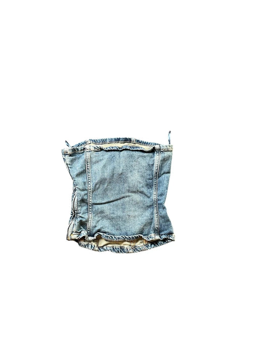 Y2K Denim Corsage Top im Tube-Style (S)