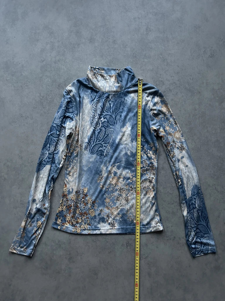 Blue y2k turtle neck