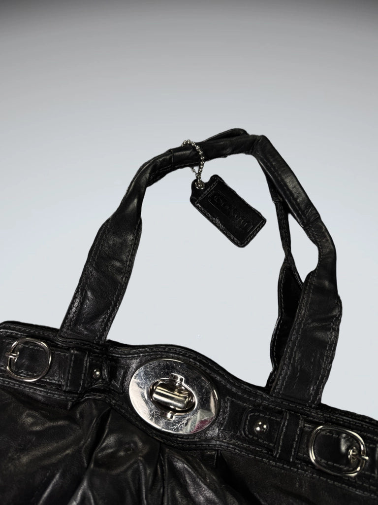 Classic Coach Black Hobo Leather Bag (ONESIZE)