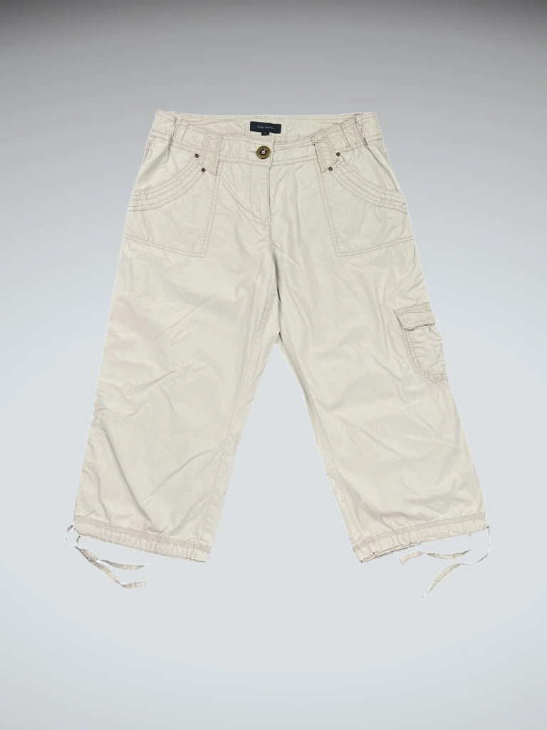 Kiabi Beige Cropped Cargo Pants (S)