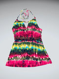 Psychedelic Tie Dye Halter Top (S)