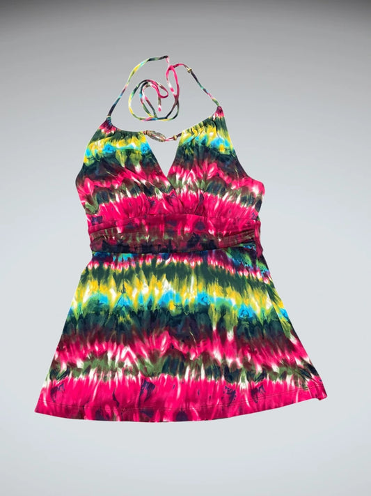 Psychedelic Tie Dye Halter Top (S)