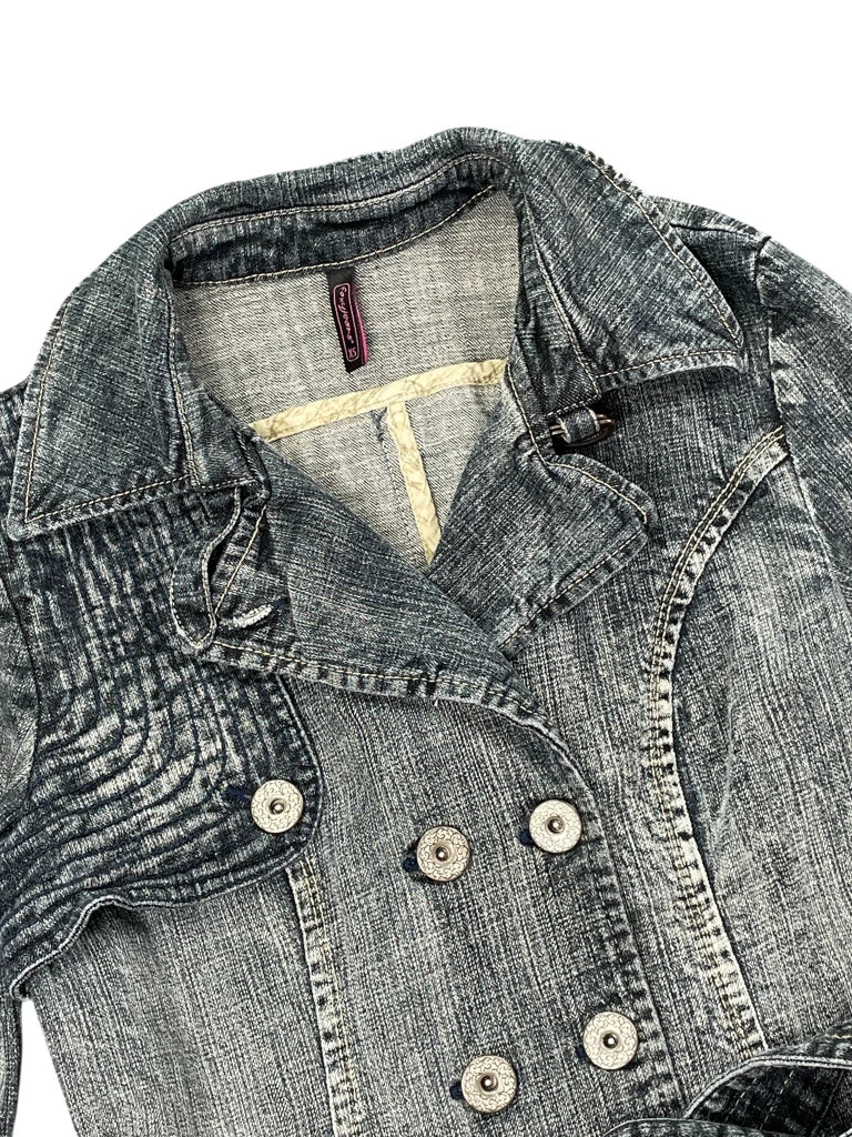 Foxyjeans Double Breasted Denim Coat (XS)