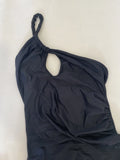 Black One Shoulder Cutout Mini Dress (S)