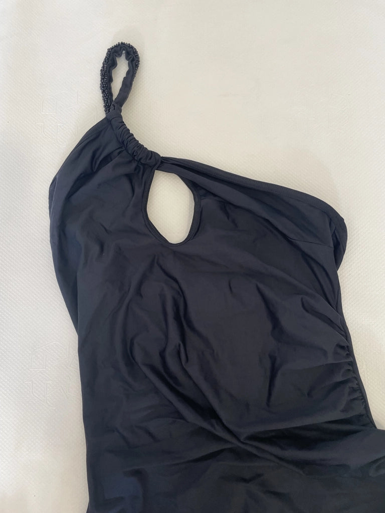 Black One Shoulder Cutout Mini Dress (S)