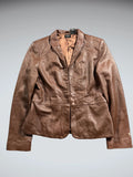 Nicole Brown Genuine Leather Jacket (L)