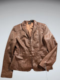 Nicole Brown Genuine Leather Jacket (L)