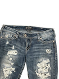 Distressed Flared Denim Jeans (L)