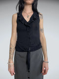 black sleeveless top (S)