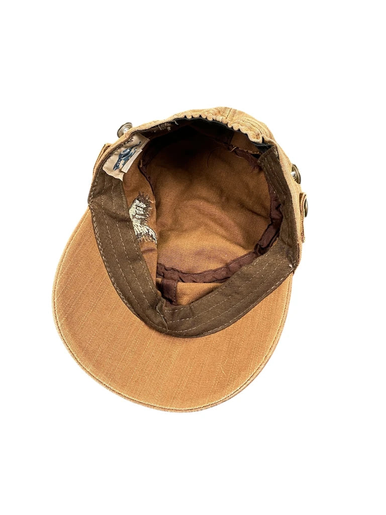 Brown Distressed Eagle Military Cap (ONESIZE)