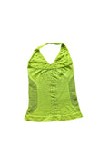 Halterneck Mesh Top in Neon Lime (S)