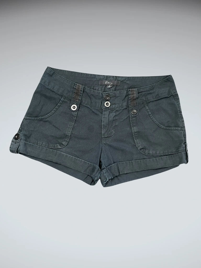 Classic Black Cotton Hotpants (M)