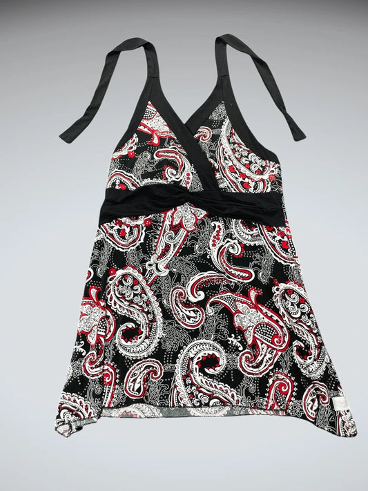 Crimson Noir Paisley Halter Top (L)