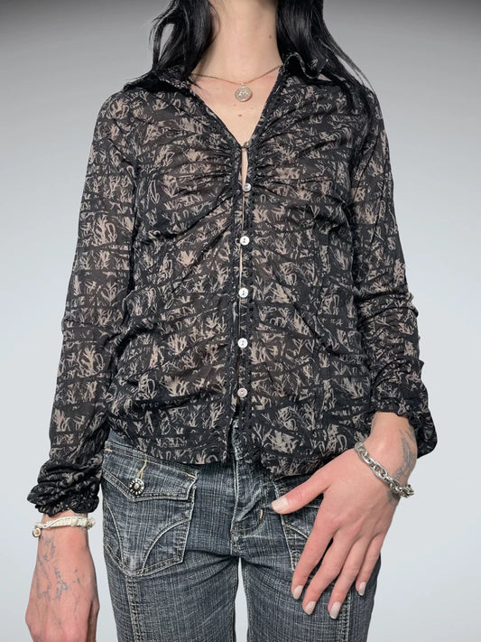 shirt with forest shadow print