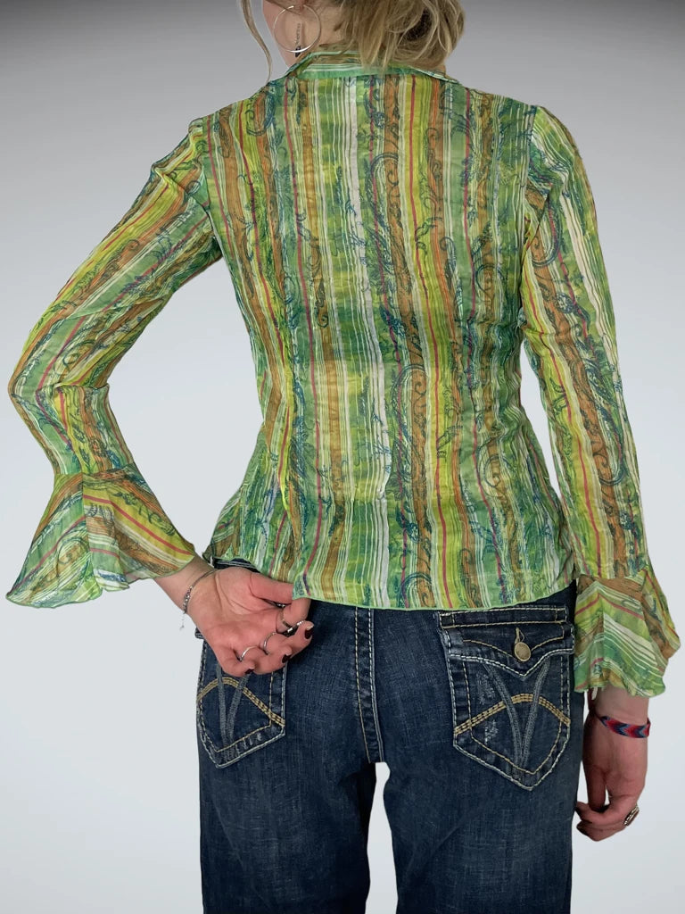 Green blouse