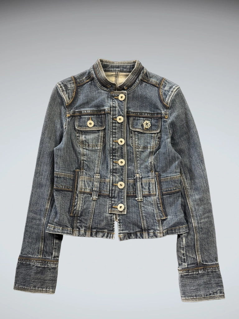 Vintage Blue Denim Jacket Women (S)