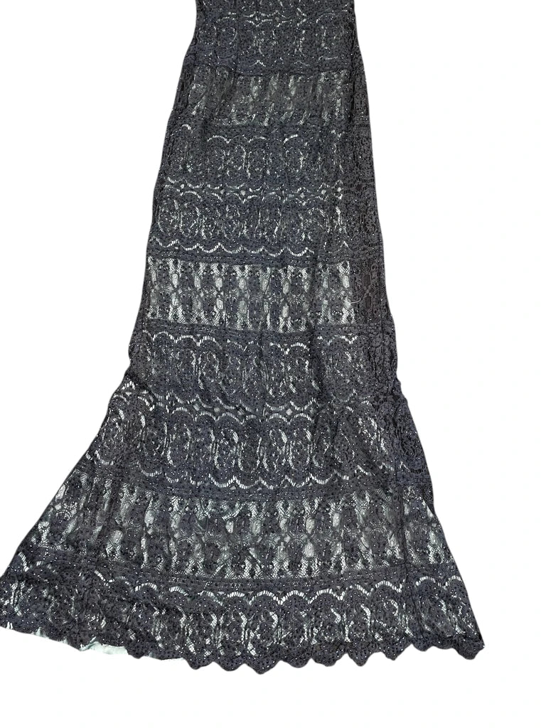 Blue Lace Maxi Evening Dress (XS)