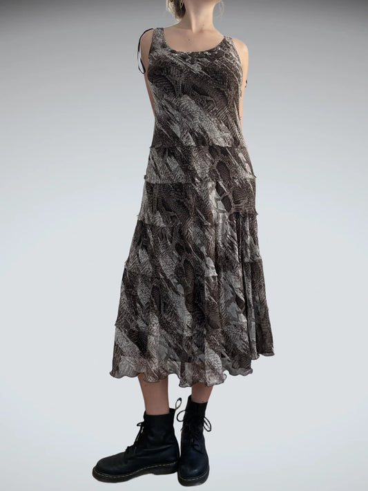 Viper Veil – Wild Mesh Maxi Dress (L?)
