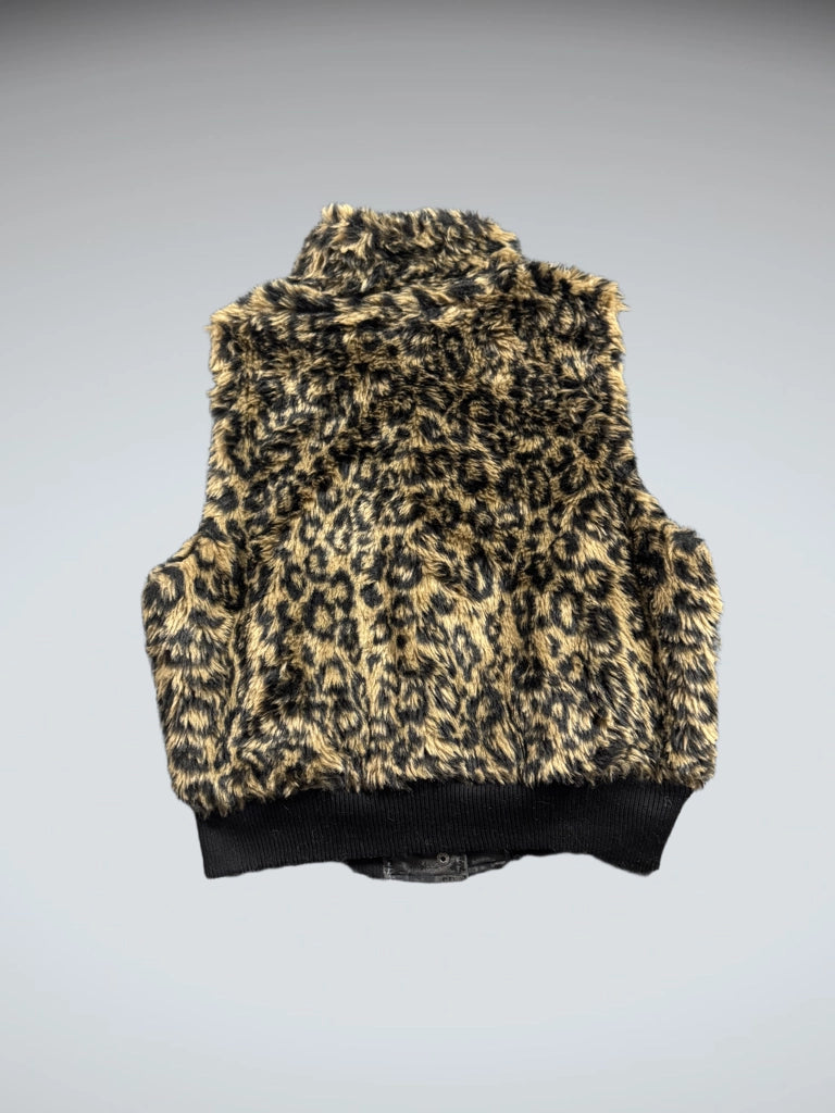 Ashley Black Pattern Vintage Vest Women (XL)