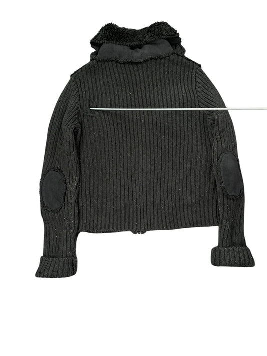 JJ Basics Black Knit Panel Jacket (L)