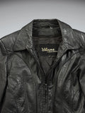 Wilsons Black Genuine Leather Vintage Jacket (M)