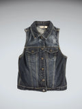Mudd Dark Wash Denim Pocket Vest Women (M)