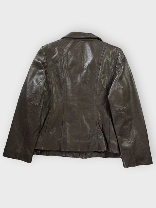 Preston & York Brown Faux Leather Jacket Women (L)