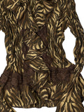 Allison Taylor green zebra pattern top (M)