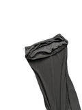 Minimalist Black Asymmetric Strapless Top (S)