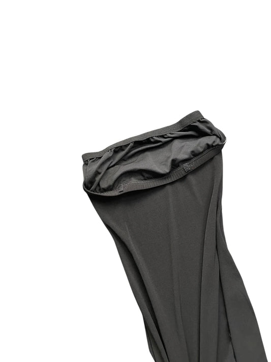Minimalist Black Asymmetric Strapless Top (S)